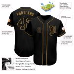 Personalized Black and Gold Baseball Jersey for Men, Women, and Kids - Custom Name & Number 16 Personalized Black Black-Old