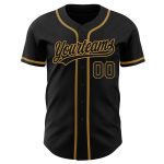 Personalized Black Old Gold Baseball Jersey for Men - Custom Sports Apparel 17 Personalized Black Black-Old Gold Baseball