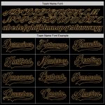 Personalized Black and Old Gold Baseball Jersey - Customizable Team Apparel Personalized Black Black-Old Gold Baseball Jersey