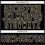 Personalized Black and Gold Baseball Jersey for Men, Women, Kids - Custom Name, Number, Unique Design Personalized Black