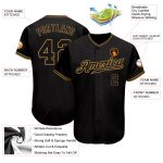 Personalized Black Gold Baseball Jersey for Men - Customizable Athletic Wear Personalized Black Black-Old Gold Baseball Jersey