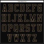 Personalized Black Old Gold Varsity Letterman Bomber Jacket Full-Snap 3 Personalized Black Black-Old Gold Bomber Full-Snap