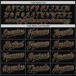 Personalized Varsity Letterman Jacket - Black and Old Gold Full-Snap Bomber Style Personalized Black Black-Old Gold Bomber