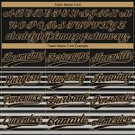 Custom Name and Number 3D Pattern Baseball Jersey - Personalized Black and Gold-Gray Design Personalized Black Black Old
