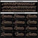 Personalized Black and Gold Hockey Jersey - Customizable Team Apparel Personalized Black Black-Old Gold Hockey Jersey