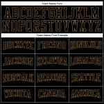 Personalized Black Long Sleeve Performance T-Shirt - Black-Old Gold Design Personalized Black Black-Old Gold Long Sleeve