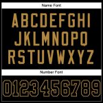 Personalized Black Football Jersey with Black-Old Gold Mesh Design Personalized Black Black-Old Gold Mesh Football Jersey