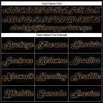 Personalized Black and Old Gold Mesh Throwback Football Jersey for Men Personalized Black Black-Old Gold Mesh Throwback Football