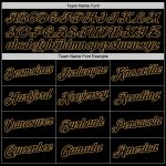 Personalized Black Gold Performance T-Shirt for Men and Women Personalized Black Black-Old Gold Performance T-Shirt