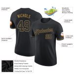 Personalized Black Gold Performance T-Shirt for Men and Women Personalized Black Black-Old Gold Performance T-Shirt