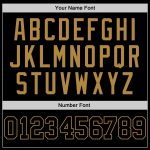 Custom Team Performance T-Shirt with Personalized Name & Number - Black/Old Gold Personalized Black Black-Old Gold Performance