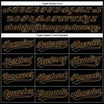 Personalized Performance Vapor Golf Polo Shirt - Black/Old Gold, Mens Athletic Wear Personalized Black Black-Old Gold Performance