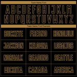 Personalized Soccer Jersey Custom Name & Number - Black Old Gold-Red Sublimation Uniform Personalized Black Black Old Gold-Red