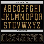 Personalized Skull Baseball Jersey in Black and Old Gold - Trendy Fashion Wear Personalized Black Black-Old Gold Skull Fashion