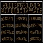 Personalized Skull Baseball Jersey in Black and Old Gold - Trendy Fashion Wear Personalized Black Black-Old Gold Skull Fashion