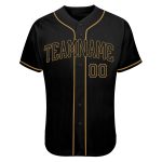 Personalized Skull Baseball Jersey in Black and Old Gold - Trendy Fashion Wear Personalized Black Black-Old Gold Skull Fashion