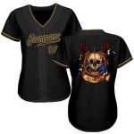 Personalized Skull Baseball Jersey in Black and Old Gold - Stylish Fashion Jersey 3 Personalized Black Black-Old Gold Skull