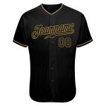 Personalized Skull Baseball Jersey in Black and Old Gold - Stylish Fashion Jersey 3 Personalized Black Black-Old Gold Skull