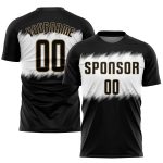Personalized Black and Gold Soccer Jersey for Sublimation - Custom Uniform 5 Personalized Black Black-Old Gold Sublimation