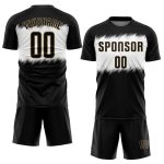 Personalized Black and Gold Soccer Jersey for Sublimation - Custom Uniform 5 Personalized Black Black-Old Gold Sublimation