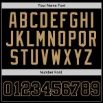 Personalized Black Gold Throwback Basketball Jersey for Men and Women Personalized Black Black-Old Gold Throwback Basketball