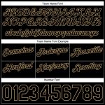 Personalized Black Throwback Basketball Shorts with Old Gold Design Personalized Black Black-Old Gold Throwback Basketball