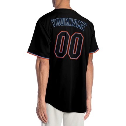 Personalized Black Orange Authentic Baseball Jersey for Men and Women Personalized Black Black-Orange Authentic Baseball