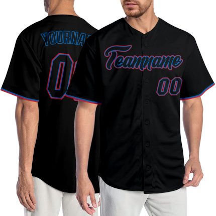 Personalized Black Orange Authentic Baseball Jersey for Men and Women Personalized Black Black-Orange Authentic Baseball
