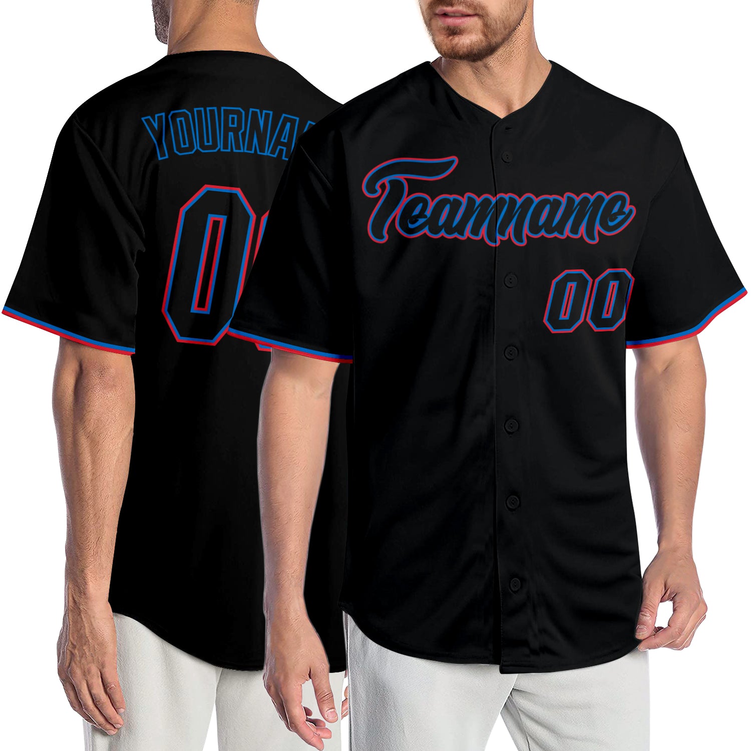 Personalized Black Orange Authentic Baseball Jersey for Men and Women Personalized Black Black-Orange Authentic Baseball