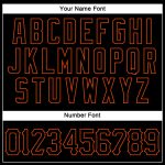 Personalized Black-Orange Baseball Jersey with Custom Name & Number - Authentic Sleeveless Team Apparel Personalized Black