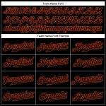 Personalized Black-Orange Baseball Jersey with Custom Name & Number - Authentic Sleeveless Team Apparel Personalized Black
