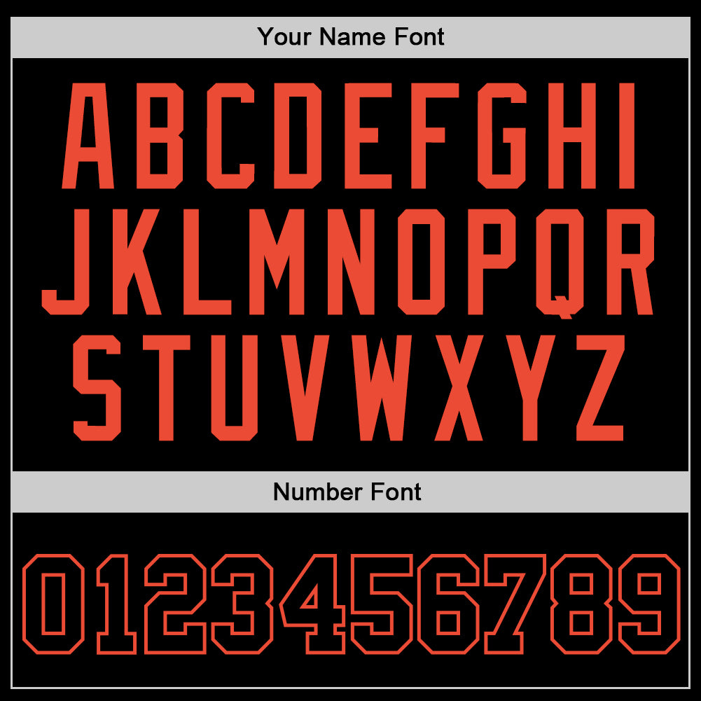 Personalized Black Black-Orange Authentic Throwback Basketball Jersey Team Custom Name and Number Custom Authentic Black-Orange Throwback Basketball Jersey with Personalized Name and Number Personalized Black Black-Orange - Image 3