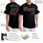 Personalized Black Orange Baseball Jersey for Men and Women - Custom Team Jersey Personalized Black Black-Orange Baseball