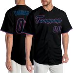 Personalized Black Orange Baseball Jersey for Men and Women - Custom Team Jersey Personalized Black Black-Orange Baseball