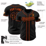Personalized Black and Orange Baseball Jersey for Men, Women, Kids - Custom Sports Apparel Personalized Black Black-Orange