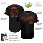 Personalized Black and Orange Baseball Jersey for Men and Women - Custom Team Apparel Personalized Black Black-Orange Baseball