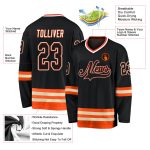 Personalized Black and Orange Hockey Jersey for Men and Women - Custom Team Apparel Personalized Black Black-Orange Hockey