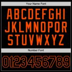Custom Name Number Performance T-Shirt for Teams - Personalized Black Black-Orange T-Shirt Personalized Black Black-Orange