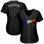 Personalized Black and Orange Fashion Baseball Jersey - Custom Split Design Personalized Black Black-Orange Split Fashion