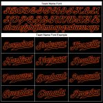 Personalized Black and Orange Sports Pants for Men and Women, Custom Athletic Bottoms Personalized Black Black-Orange Sports