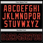 Personalized Black Orange Basketball Jersey - Retro Throwback Style Personalized Black Black-Orange Throwback Basketball