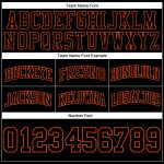 Personalized Throwback Basketball Shorts in Black and Orange for Men Personalized Black Black-Orange Throwback Basketball