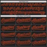 Custom Black and Orange Unisex Softball Jersey - Personalized Two-Button Design Personalized Black Black-Orange Two-Button
