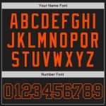 Custom Black and Orange Unisex Softball Jersey - Personalized Two-Button Design Personalized Black Black-Orange Two-Button