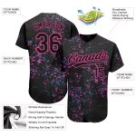 Personalized 3D Baseball Jersey Black and Pink - Custom Name & Number Jersey Personalized Black Black-Pink 3D Baseball Jersey