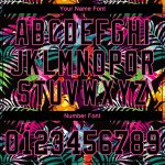 Personalized Tropical Palm Leaves Baseball Jersey - Black-Pink 3D Design Personalized Black Black-Pink 3D Tropical Palm Leaves