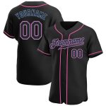 Personalized Black-Pink Baseball Jersey for Men and Women - Customizable Sports Apparel Personalized Black Black-Pink Baseball