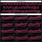 Custom Name and Number Personalized Black-Pink Performance Vapor Golf Polo Shirt Personalized Black Black-Pink Performance