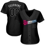 Personalized Black Pink Split Fashion Baseball Jersey for Men and Women Personalized Black Black-Pink Split Fashion Baseball
