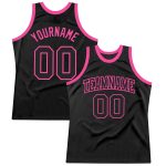 Personalized Black Pink Throwback Basketball Jersey for Men and Women Personalized Black Black-Pink Throwback Basketball